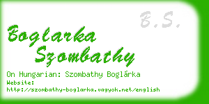 boglarka szombathy business card